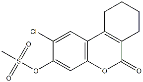 (2-chloro-6-oxo-7,8,9,10-tetrahydrobenzo[c]chromen-3-yl) methanesulfonate Struktur