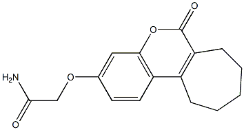 2-[(6-oxo-8,9,10,11-tetrahydro-7H-cyclohepta[c]chromen-3-yl)oxy]acetamide Struktur