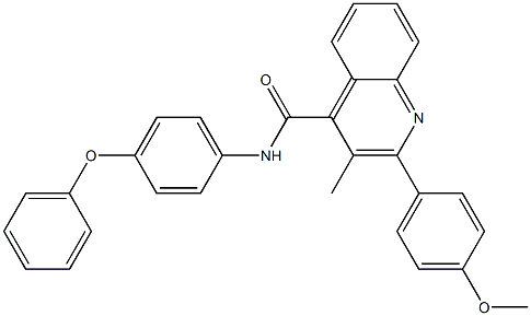 2-(4-methoxyphenyl)-3-methyl-N-(4-phenoxyphenyl)quinoline-4-carboxamide Struktur