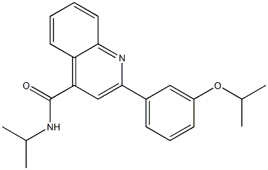 N-propan-2-yl-2-(3-propan-2-yloxyphenyl)quinoline-4-carboxamide Struktur