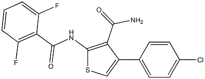 4-(4-chlorophenyl)-2-[(2,6-difluorobenzoyl)amino]thiophene-3-carboxamide Struktur