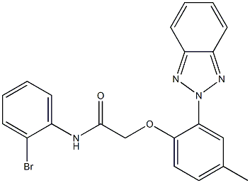 2-[2-(benzotriazol-2-yl)-4-methylphenoxy]-N-(2-bromophenyl)acetamide Struktur