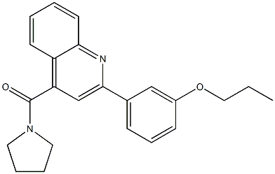 [2-(3-propoxyphenyl)quinolin-4-yl]-pyrrolidin-1-ylmethanone Struktur