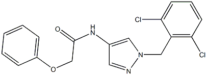 N-[1-[(2,6-dichlorophenyl)methyl]pyrazol-4-yl]-2-phenoxyacetamide Struktur