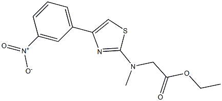 ethyl 2-[methyl-[4-(3-nitrophenyl)-1,3-thiazol-2-yl]amino]acetate Struktur