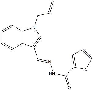 N-[(E)-(1-prop-2-enylindol-3-yl)methylideneamino]thiophene-2-carboxamide Struktur