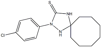 2-(4-chlorophenyl)-1,2,4-triazaspiro[4.7]dodecane-3-thione Struktur