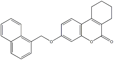 3-(naphthalen-1-ylmethoxy)-7,8,9,10-tetrahydrobenzo[c]chromen-6-one Struktur