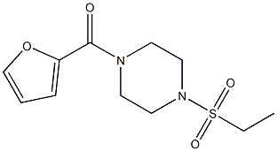 (4-ethylsulfonylpiperazin-1-yl)-(furan-2-yl)methanone Struktur