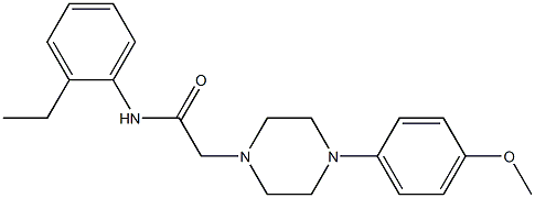 N-(2-ethylphenyl)-2-[4-(4-methoxyphenyl)piperazin-1-yl]acetamide Struktur