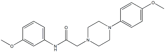 N-(3-methoxyphenyl)-2-[4-(4-methoxyphenyl)piperazin-1-yl]acetamide Struktur