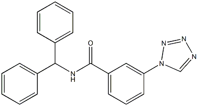 N-benzhydryl-3-(tetrazol-1-yl)benzamide Struktur