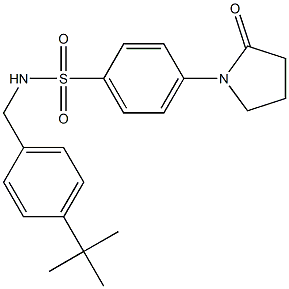 N-[(4-tert-butylphenyl)methyl]-4-(2-oxopyrrolidin-1-yl)benzenesulfonamide Structure