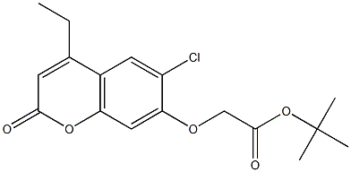 tert-butyl 2-(6-chloro-4-ethyl-2-oxochromen-7-yl)oxyacetate Struktur