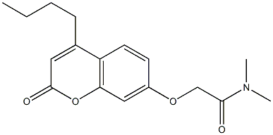 2-(4-butyl-2-oxochromen-7-yl)oxy-N,N-dimethylacetamide Struktur