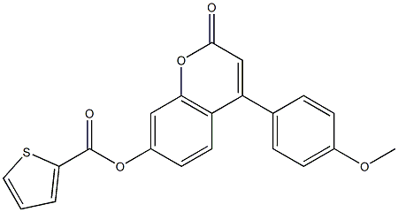 [4-(4-methoxyphenyl)-2-oxochromen-7-yl] thiophene-2-carboxylate Struktur