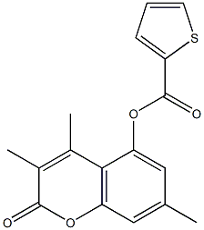 (3,4,7-trimethyl-2-oxochromen-5-yl) thiophene-2-carboxylate