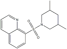 8-(3,5-dimethylpiperidin-1-yl)sulfonylquinoline Struktur