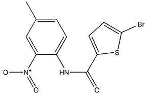 5-bromo-N-(4-methyl-2-nitrophenyl)thiophene-2-carboxamide Struktur