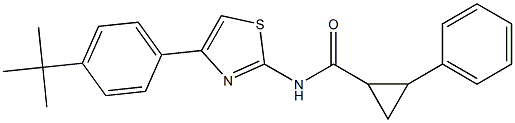 N-[4-(4-tert-butylphenyl)-1,3-thiazol-2-yl]-2-phenylcyclopropane-1-carboxamide Structure