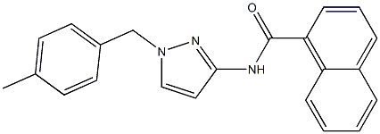 N-[1-[(4-methylphenyl)methyl]pyrazol-3-yl]naphthalene-1-carboxamide