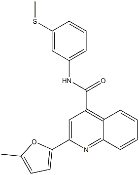 2-(5-methylfuran-2-yl)-N-(3-methylsulfanylphenyl)quinoline-4-carboxamide Struktur