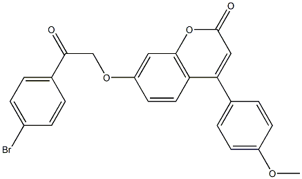 7-[2-(4-bromophenyl)-2-oxoethoxy]-4-(4-methoxyphenyl)chromen-2-one Struktur