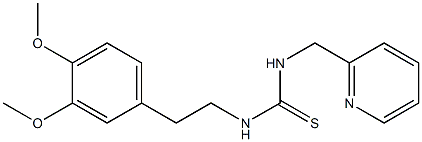 1-[2-(3,4-dimethoxyphenyl)ethyl]-3-(pyridin-2-ylmethyl)thiourea Struktur