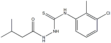 1-(3-chloro-2-methylphenyl)-3-(3-methylbutanoylamino)thiourea Struktur