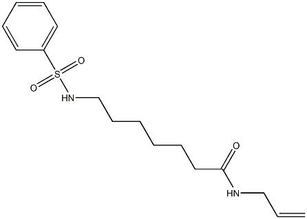 7-(benzenesulfonamido)-N-prop-2-enylheptanamide Struktur