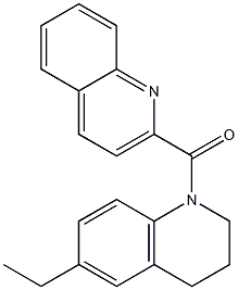 (6-ethyl-3,4-dihydro-2H-quinolin-1-yl)-quinolin-2-ylmethanone Struktur