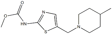 methyl N-[5-[(4-methylpiperidin-1-yl)methyl]-1,3-thiazol-2-yl]carbamate Struktur