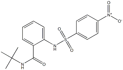 N-tert-butyl-2-[(4-nitrophenyl)sulfonylamino]benzamide Struktur