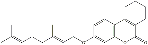 3-[(2E)-3,7-dimethylocta-2,6-dienoxy]-7,8,9,10-tetrahydrobenzo[c]chromen-6-one