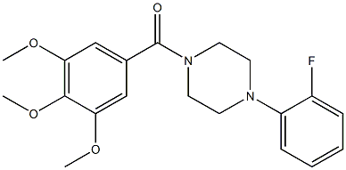 [4-(2-fluorophenyl)piperazin-1-yl]-(3,4,5-trimethoxyphenyl)methanone Struktur