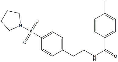 4-methyl-N-[2-(4-pyrrolidin-1-ylsulfonylphenyl)ethyl]benzamide Struktur