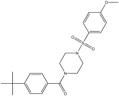 (4-tert-butylphenyl)-[4-(4-methoxyphenyl)sulfonylpiperazin-1-yl]methanone Struktur