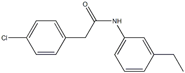 2-(4-chlorophenyl)-N-(3-ethylphenyl)acetamide Struktur