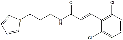 (E)-3-(2,6-dichlorophenyl)-N-(3-imidazol-1-ylpropyl)prop-2-enamide Struktur