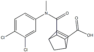 2-[(3,4-dichlorophenyl)methylcarbamoyl]bicyclo[2.2.1]hept-5-ene-3-carboxylic acid Struktur