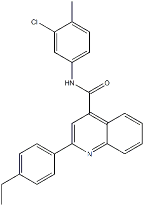 N-(3-chloro-4-methylphenyl)-2-(4-ethylphenyl)quinoline-4-carboxamide Struktur