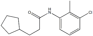 N-(3-chloro-2-methylphenyl)-3-cyclopentylpropanamide Struktur