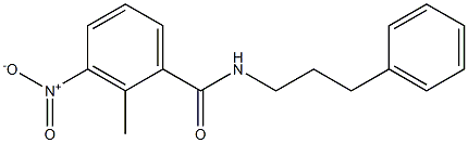 2-methyl-3-nitro-N-(3-phenylpropyl)benzamide Struktur