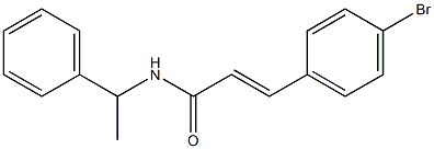 (E)-3-(4-bromophenyl)-N-(1-phenylethyl)prop-2-enamide Struktur