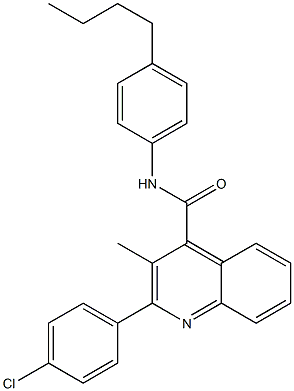 N-(4-butylphenyl)-2-(4-chlorophenyl)-3-methylquinoline-4-carboxamide Struktur