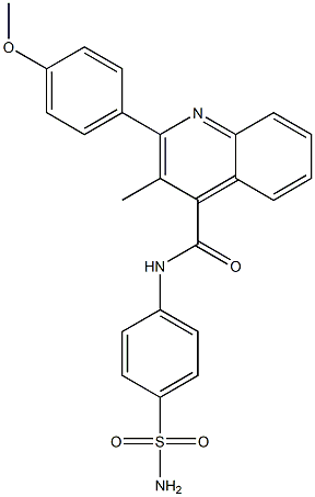 2-(4-methoxyphenyl)-3-methyl-N-(4-sulfamoylphenyl)quinoline-4-carboxamide Struktur