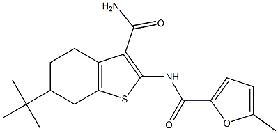 N-(6-tert-butyl-3-carbamoyl-4,5,6,7-tetrahydro-1-benzothiophen-2-yl)-5-methylfuran-2-carboxamide