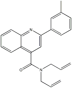 2-(3-methylphenyl)-N,N-bis(prop-2-enyl)quinoline-4-carboxamide Struktur