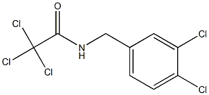 2,2,2-trichloro-N-[(3,4-dichlorophenyl)methyl]acetamide Struktur