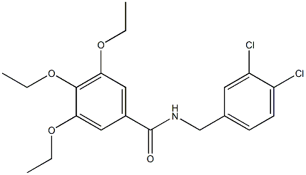 N-[(3,4-dichlorophenyl)methyl]-3,4,5-triethoxybenzamide Struktur